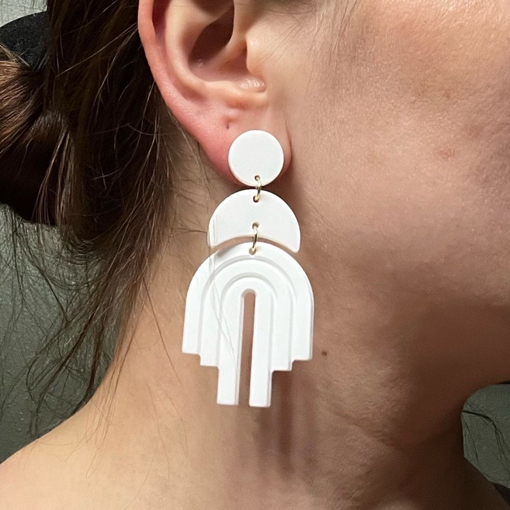 Geometric Drop Earrings